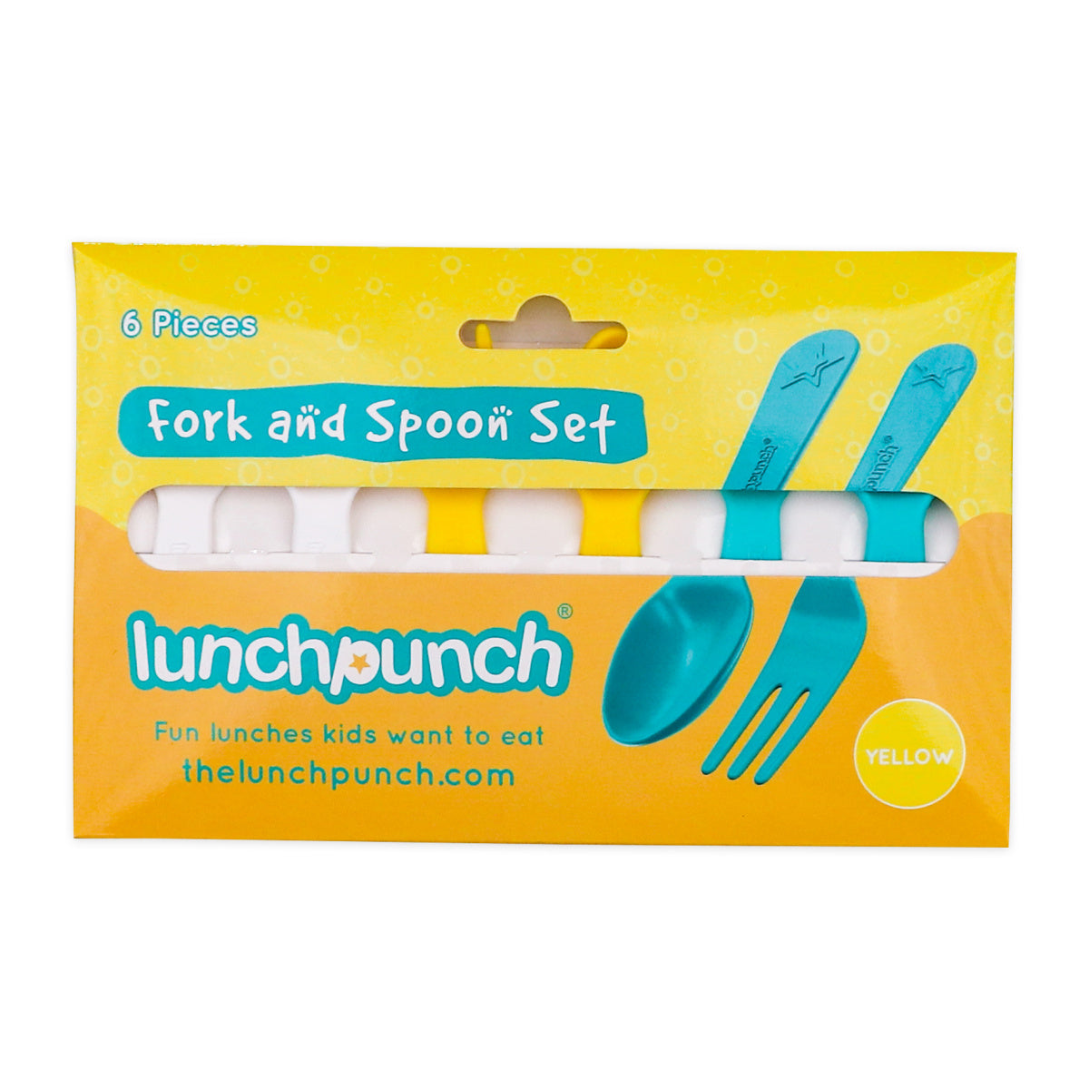 Lunch Punch Lunch Box Fork and Spoon Set - Yellow – MontiiCo